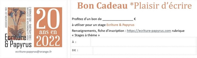 bon cadeau à offrir
